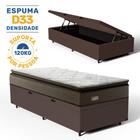 Cama Box Báu com Colchão Nivus Espuma D33 Com Pillow Top Solteiro 88cm