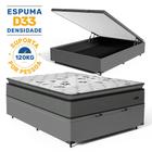 Cama Box Báu com Colchão Resistence Espuma D33 Pillow Top Casal 138cm