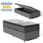 Cama Box Báu com Colchão Resistence Espuma D33 Pillow Top Solteiro 88cm