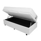 Cama Box Baú com Colchão Solteiro Mega Light Branco - 088x188