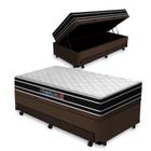 Cama Box Baú e Auxiliar Solteiro + Colchão de Espuma D33 - Castor - Black & White Double Face 88cm