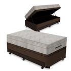 Cama Box Baú e Auxiliar Solteiro + Colchão de Molas Ensacadas - Ortobom - AirTech SpringPocket 88cm