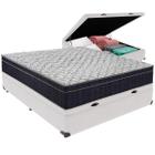 Cama Box Baú e Colchão Airtech 150 Espuma D45 Casal Ortobom