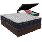 Cama Box Baú e Colchão Airtech 150 Espuma D45 Casal Ortobom