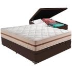 Cama Box Baú e Colchão Classic 26 cm Molas ensacadas Casal Anjos