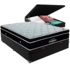 Cama Box Baú e Colchão Elegant Molas Ensacadas Casal Ortobom