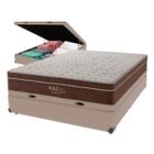 Cama + Box Baú e Colchão Kaza Comfort de Molas Ensacadas 25x138