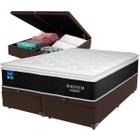 Cama Box Baú e Colchão Magnum Molas Ensacadas King Plumatex