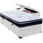 Cama Box Baú e Colchão Orthosono D33 Com Euro Pillow Solteiro Anjos