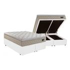 Cama Box Baú King + Colchão Ecoflex Lush Molas Ensacadas 193x203x78