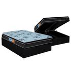 Cama Box Baú King: Colchão Espuma Probel D28 Guarda Costas Premium Multi Firme + Base CRC Suede Black(193x203)