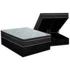 Cama Box Baú King: Colchão Molas Bonnel Ortobom Nanolastic Light + Base CRC Courano Black(193x203)