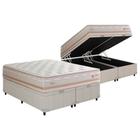 Cama Box Baú King: Colchão Molas Herval Maxspring Lyon + Base CRC Courano Clean(193x203)