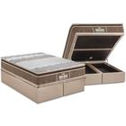 Cama Box Baú King: Colchão Ortopédico Probel D33 Guarda Costas PróIntense Plus + Base CRC Suede Clean (193x203)