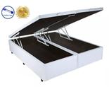 Cama Box Baú King Egoflex Bipartido A colchões Sintético Branco 41x193x203