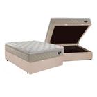 Cama Box Báu Meio Casal + Colchão Ecoflex Lush Molas Ensacadas 120x198x78