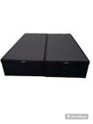 Cama Box Baú Queen Bipartido Blindado Suede Preto Com Pistão A Gás