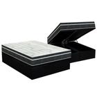 Cama Box Baú Queen: Colchão Molas Bonnel Orthoflex Venezia + Base CRC Courano Black(158x198)