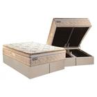 Cama Box Baú Queen: Colchão Molas Ensacadas Paropas MasterPocket Eco Bamboo + Base CRC Courano Clean(158x198)