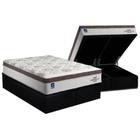 Cama Box Baú Queen: Colchão Molas MasterPocket Ensacadas Plumatex Personalle + Base CRC Suede Black(158x198)