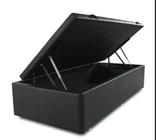 Cama Box baú solteiro 88x188 Sintético preta - Acolchões