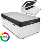 Cama Box Baú Solteiro Auxiliar Bicama 3 em 1 + Colchão D33 Espuma 88x188x62cm Orthopedic I