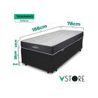 Cama Box Baú Solteiro Auxiliar Bicama 3 em 1 + Colchão Orthopedic I D33 Espuma 78x188x62cm Vstore