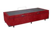 Cama Box Baú Solteiro Blindado Suede Vermelho com 78cm de Largura