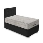 Cama Box Baú Solteiro + Cabeceira Cassis e Colchão Ortobom AirTech SpringPocket 88cm