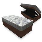 Cama Box Baú Solteiro + Colchão de Molas Ensacadas Ortobom ISO SuperPocket 88cm