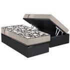 Cama Box Baú Solteiro: Colchão Espuma Ortobom D26 Physical Ultra Resistente Resistente+ Base CRC Suede Gray(88x188)