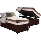 Cama Box Baú Solteiro: Colchão Molas Anjos King Best Superlastic + Base CRC Courano Brown(88x188)