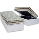 Cama Box Baú Solteiro: Colchão Molas Ensacadas Anjos MasterPocket Classic + Base CRC Courano White(88x188)