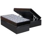 Cama Box Baú Solteiro: Colchão Ortopédico Ortobom D33 / EP ISO 100 Ultra Firme + Base CRC Suede Gray(88x188)