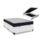 Cama Box Baú Viuvo Branco + Colchão De Espuma D45 - Ortobom - Airtech 150 60x188x128cm