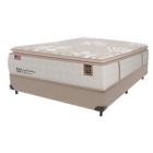 Cama Box Bege e Colchão Casal Royal Comfort Plus Molas LFK Sealy