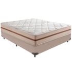 Cama Box Bege e Colchão Classic 26 cm Molas ensacadas Casal Anjos