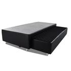 Cama Box Bicama Auxiliar Solteiro Sintético Espuma 8cm 40x88x188 Preto - HomeQueen