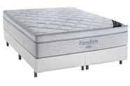 Cama Box Bipartido Casal + Colchão Ortobom De Molas Freedom 66x138x188