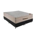 Cama Box Bipartido Queen Preto e Colchão Airtech Springpocket Molas Ensacadas Ortobom