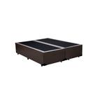 Cama Box Blindado Casal Bipartido AColchoes Sintético Marrom 40x138x188