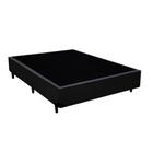 Cama Box Blindado Casal HomeQueen Sintético Preto 40x138x188