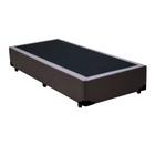 Cama Box Blindado Solteiro AColchoes Sintético Marrom 40x78x188