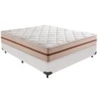 Cama Box Branco e Colchão Classic 22 cm Molas ensacadas Casal Anjos