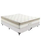 Cama Box Branco e Colchão Queen King Best Anjos