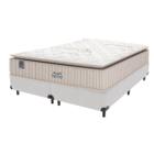 Cama Box Branco e Colchão Queen Resistance Molas LFK Sealy