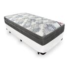 Cama Box Branco - Solteiro + Colchão ISO Superpocket Molas Ensacadas - 60x88x188