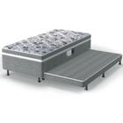 Cama Box c/Auxiliar Conjugado Solteiro: Colchão Ortopédico D28 ProDormir Advanced Pillow Gray (88x188x43) Probel