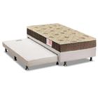 Cama Box c/Auxiliar Solteiro: Colchão Espuma Orthoflex D33 Comfortpedic Line + Base CRC Courano White(88x188)