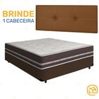 Cama Box + Cabeceira Painel Iris + Colchão Casal Classic Superlastic 138cm